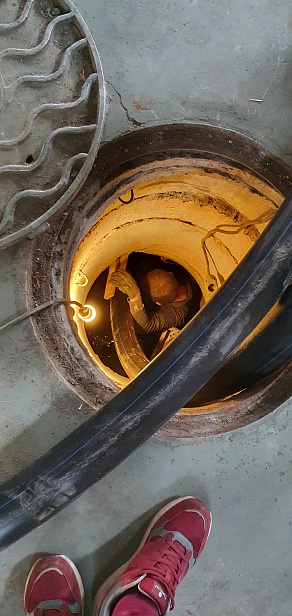 Бестраншейная замена водопровода на складе. ПЭ 110